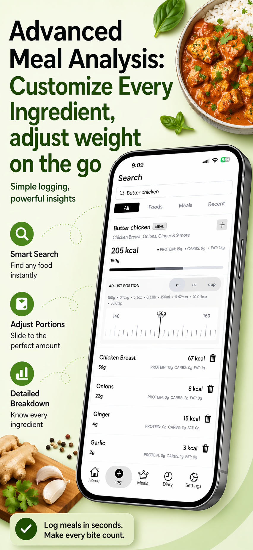 Custom Meal Tracking